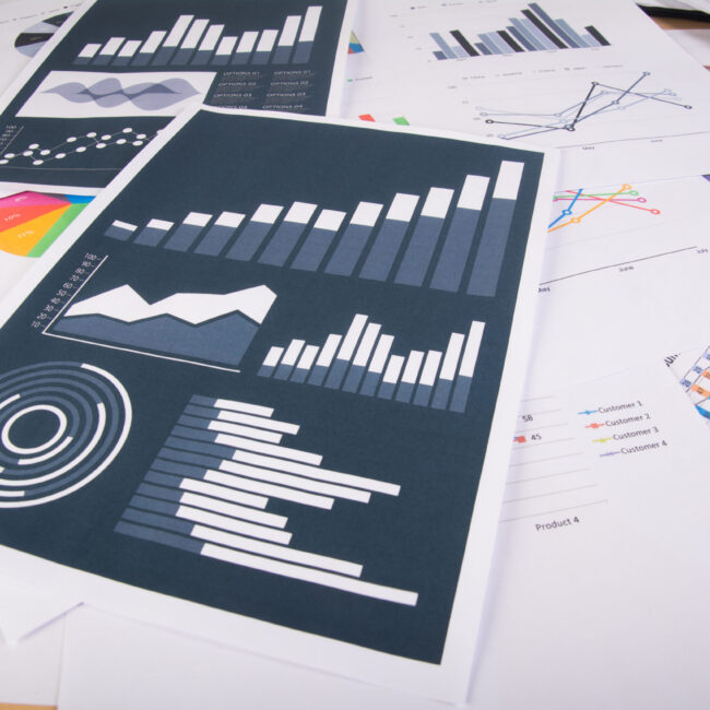 Business report. Graphs and charts.Business concept.